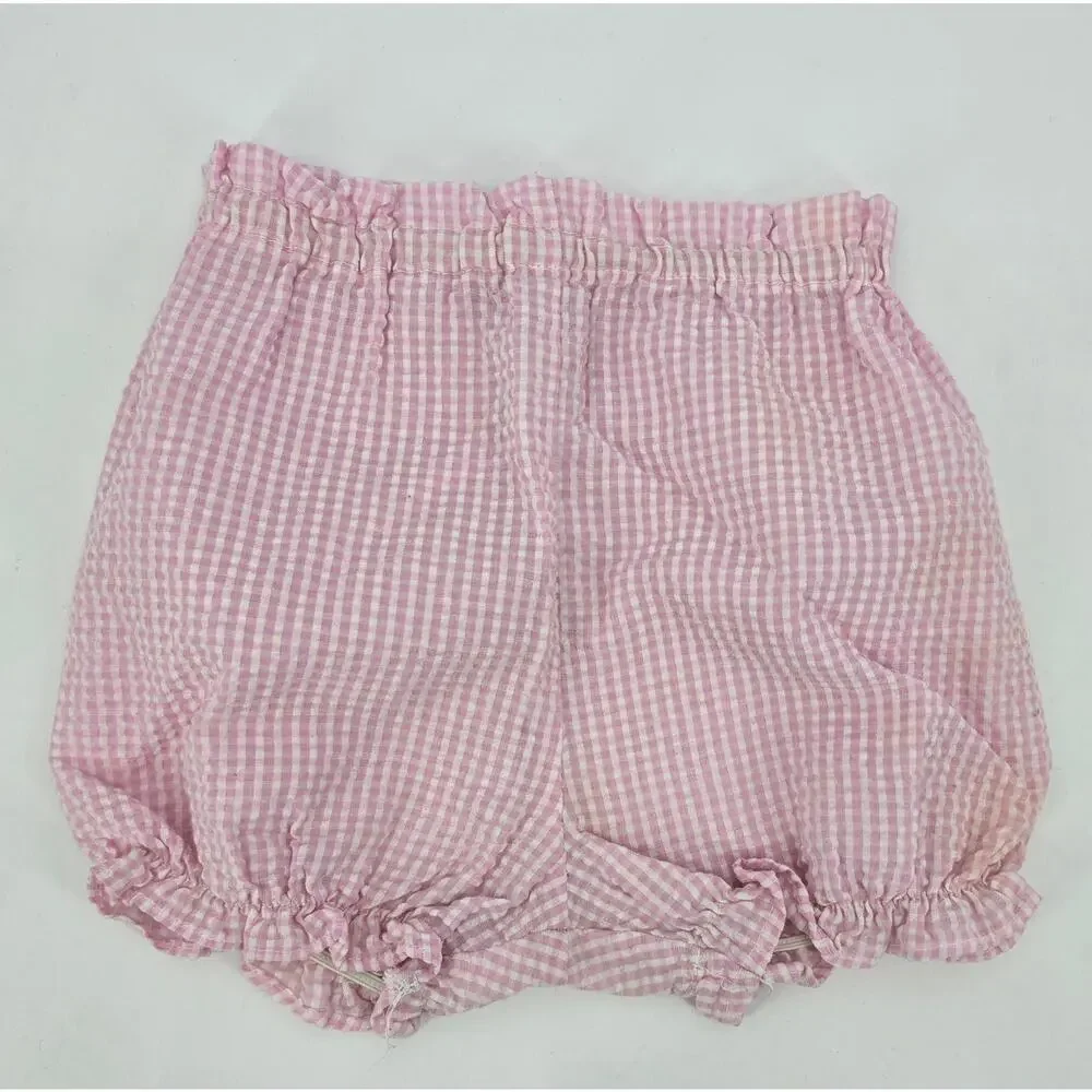 Vintage‎ Cottagecore Fairycore Tutti Frutti Pink Gingham Dress Bloomers Set